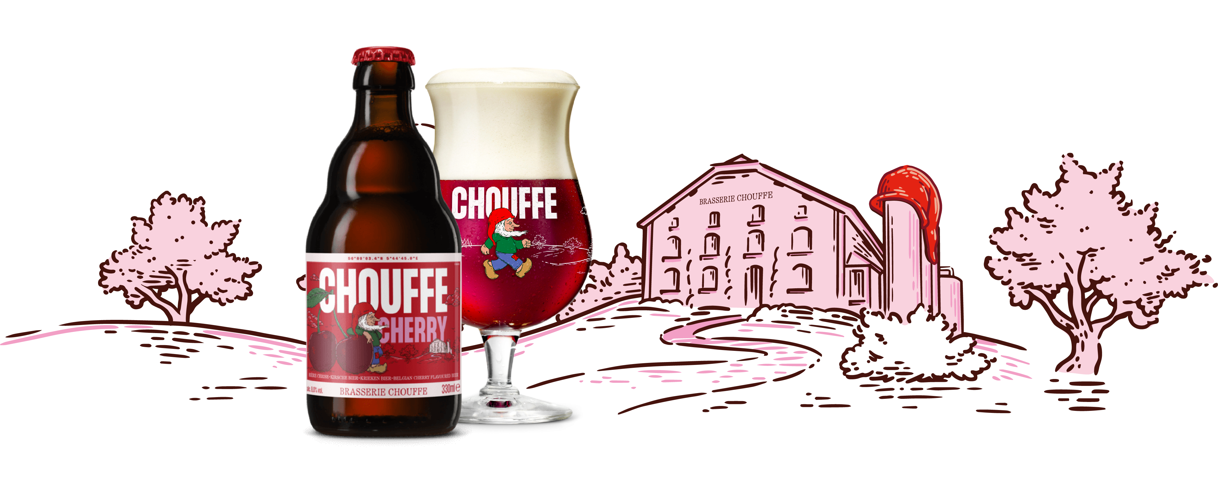 Chouffe Cherry Banner Mobile Bottle Glass
